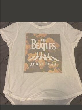 The Beatles White and Yellow Graphic T-Shirt
